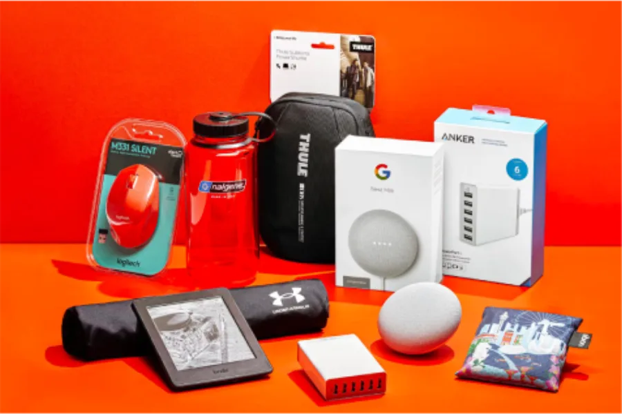 Branded bags, drinkware and travel accessories